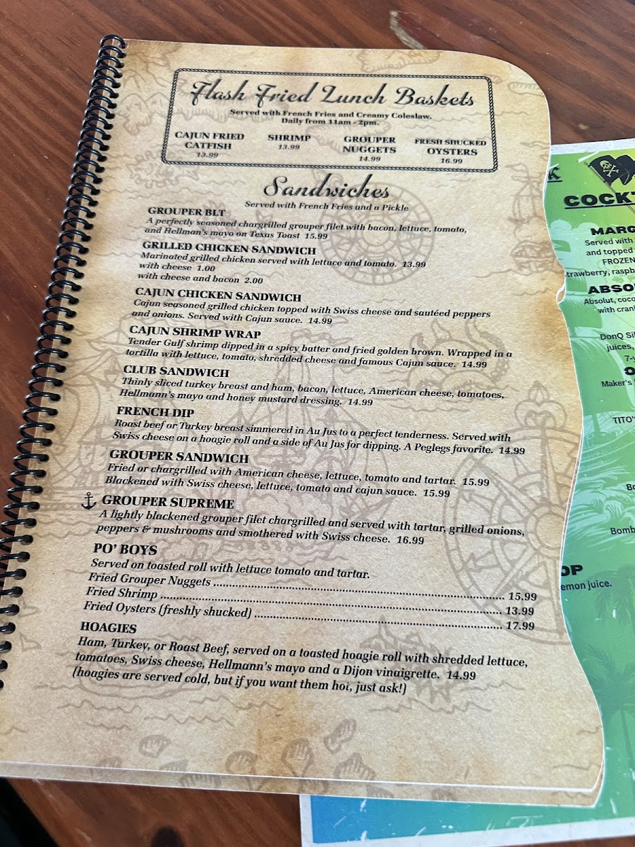 Peg Leg Pete's Menu - Image 4